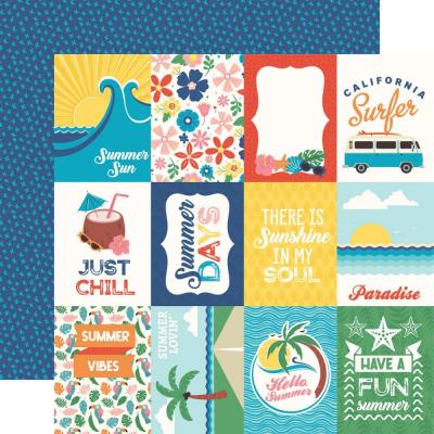 Echo Park Endless Summer Designpapier - 3 x 4 Journaling Cards